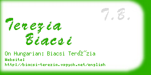 terezia biacsi business card